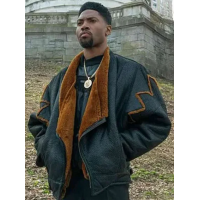 Power Book III London Brown Shearling Jacket